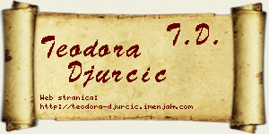 Teodora Đurčić vizit kartica
